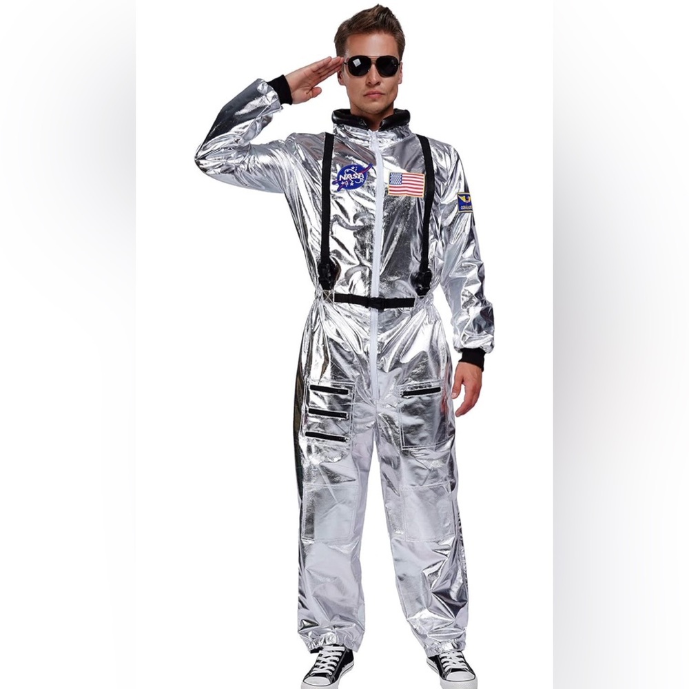 Men's Silver Astronaut Costume